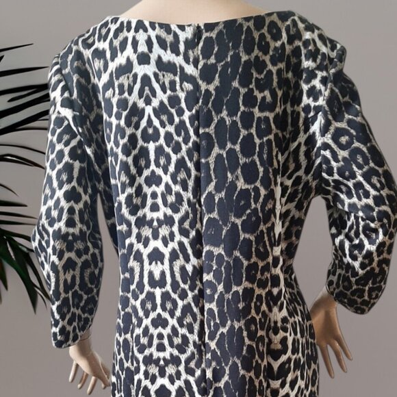 Cartise Animal Print Dress with Gold Chain Detail Dress Women's CAN 20 US 18 - Picture 4 of 5